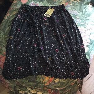 NWT Gudrun Sjoden Sz Large black print skirt